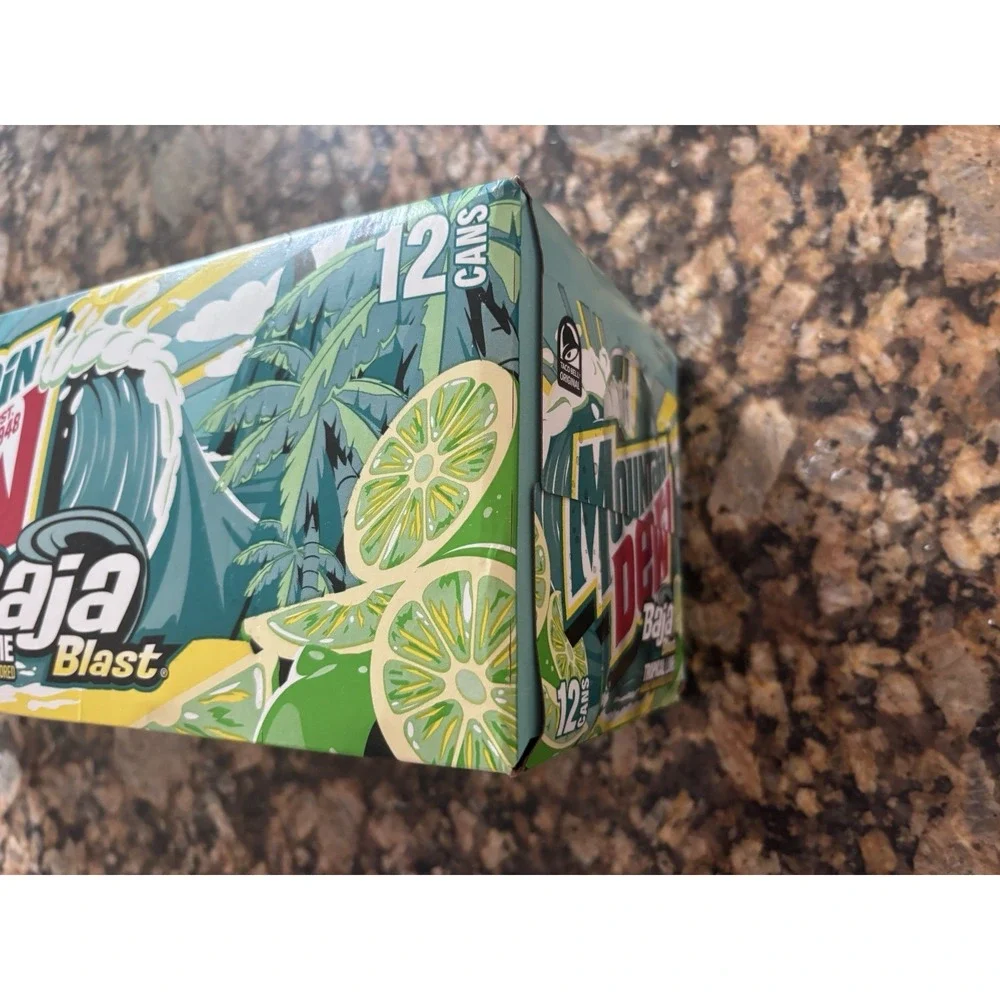 Mountain Dew Baja Blast Cans 12 Oz Cans 12 Pk Count New